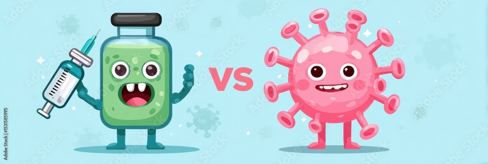 Poster vaccine versus virus comparison chart infographic highlighting benefits of vaccination in visual for