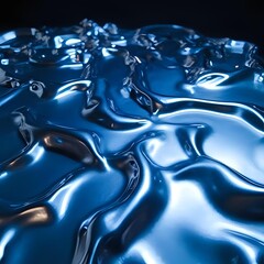 3d chrome liquid wavy texture