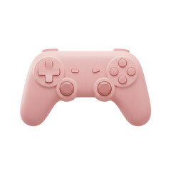 3d pastel pink game controller isolated
