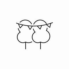 outdoor celebration icon sign vector