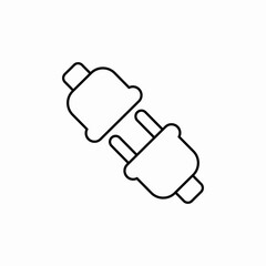 plug connect icon sign vector