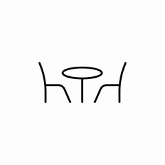 restaurant table icon sign vector