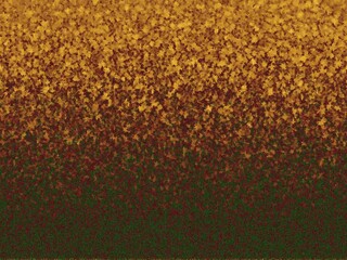 Abstract autumnal background featuring a gradient of gold and brown maple leaves transitioning to dark green at the bottom.