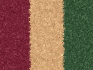 Abstract textured background with three vertical stripes in deep red, beige, and dark green, creating a rustic and vintage feel.
