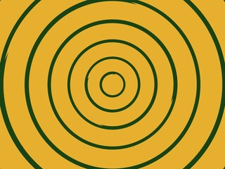 Abstract geometric background with concentric circles in mustard yellow and forest green, perfect for minimalist designs and retro-inspired projects.