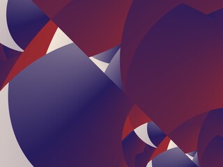 Abstract geometric background with overlapping shapes in shades of purple, red, and white, creating a modern and sophisticated design.