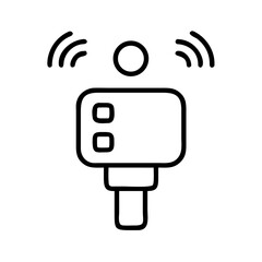 Sensor module with signal indicator in simplistic outline style  