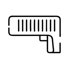 Paint roller tool outline illustration for home improvement projects  