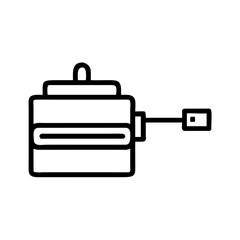 Servo motor in minimalist design with linear style illustration  