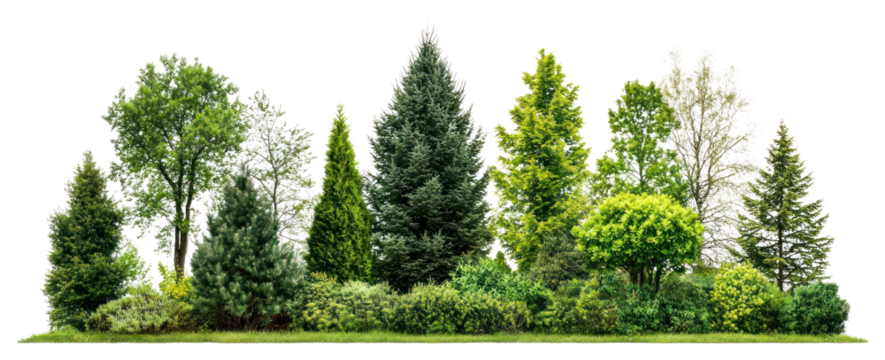 PNG Group of trees nature forest green.