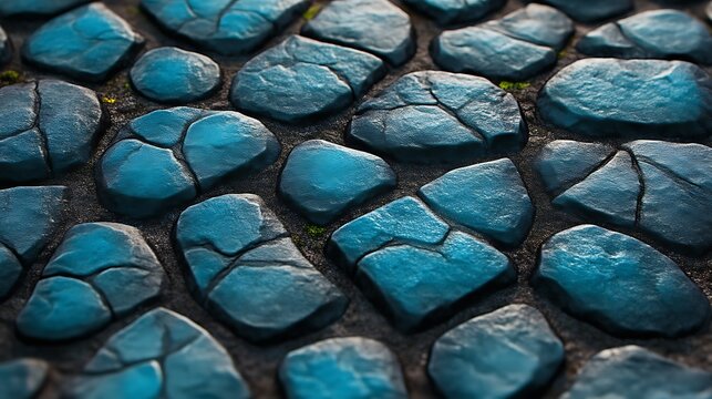 Blue stone pavement texture