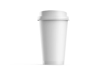 Paper Coffee Realistic Takeaway Cup Mockup 3D Rendering