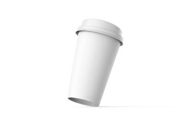 Paper Coffee Realistic Takeaway Cup Mockup 3D Rendering
