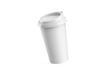 Paper Coffee Realistic Takeaway Cup Mockup 3D Rendering