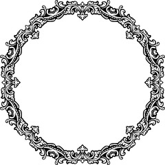 Elegant square gold frame with intricate baroque floral ornamentation on a white background, ideal for certificates, invitations, or decorative graphic design projects.