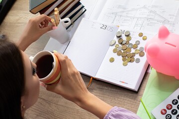 Budgeting and Savings Engaging in a Cozy Financial Planning Session for Your Future