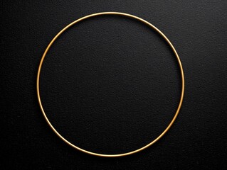 Gold circle frame on a dark background