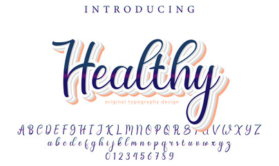 Healthy Font – Stylish Script Typeface with Bold Modern Brush Lettering