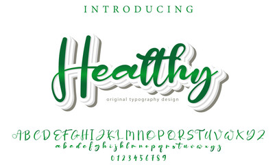 Healthy Font – Stylish Script Typeface with Bold Modern Brush Lettering