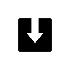 download, save button icon vector