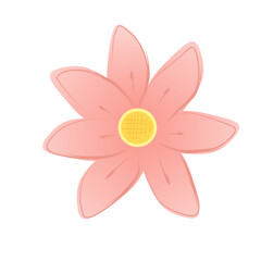 vector illustration of pink flower