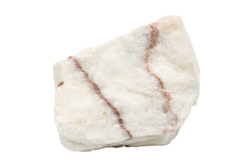 Close-up of marble mineral, isolated on white background