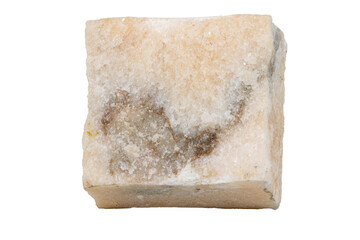 Close-up of marble mineral, isolated on white background