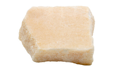 Close-up of marble mineral, isolated on white background