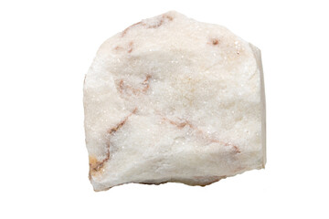 Close-up of marble mineral, isolated on white background