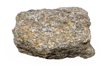 Close-up of micacite mineral, isolated on white background