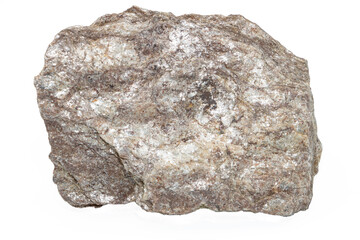 Close-up of micacite mineral, isolated on white background