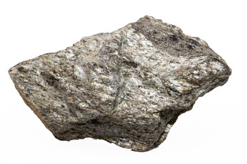 Close-up of micacite mineral, isolated on white background