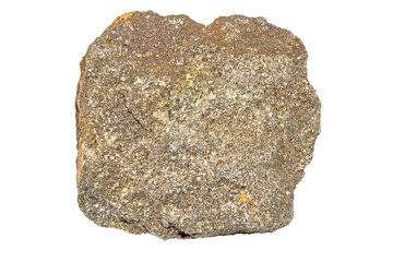 Close-up of micacite mineral, isolated on white background