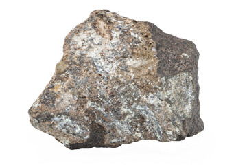 Close-up of micacite mineral, isolated on white background