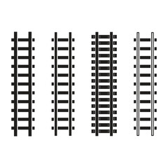 Railroad Icon Set Vector Design.