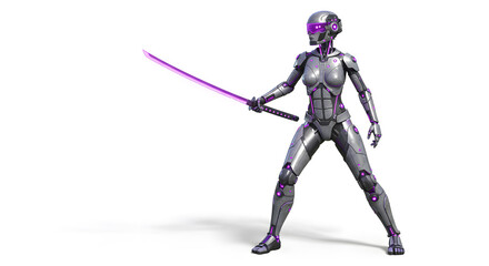 Cybernetic Warrior with Energy Blade