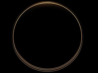 Gold ring on black background