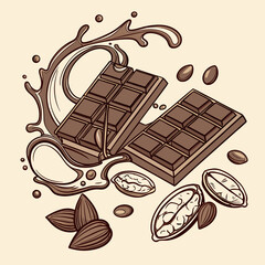 chocolate and coffee beans