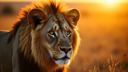 Fototapeta premium portrait of a male lion