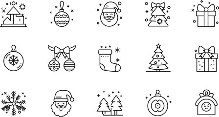 Christmas festive icons festive cheer
