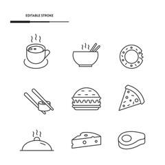Restaurant And Food Icon Set Vector Design.