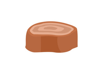 Log pieces. simple flat illustration.
