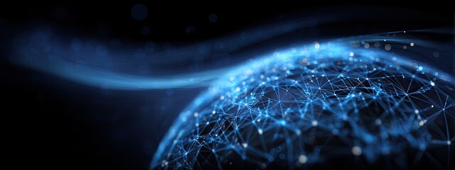 Abstract globe with interconnected network