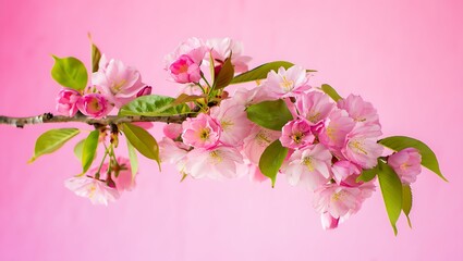 Naklejka premium Delicate Pink Cherry Blossoms A Stunning Springtime Floral Display
