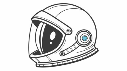 Side View of a Detailed Astronaut Helmet