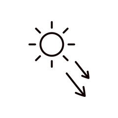 Obraz premium 紫外線のアイコンイラスト