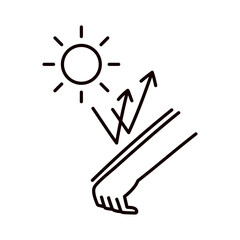 日焼け対策のアイコンイラスト