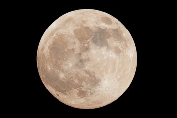 Obraz premium Full moon, tinted light beige, cratered surface