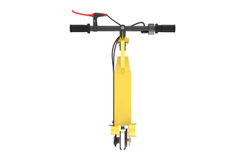 Bright Yellow Electric Scooter 3D Render PNG - High Resolution Isolated Urban Transport E-Scooter for City Commute, Eco-Friendly Personal Mobility Vehicle with Transparent Background