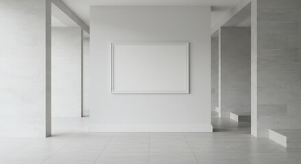 Serene gallery exhibiting minimalist art